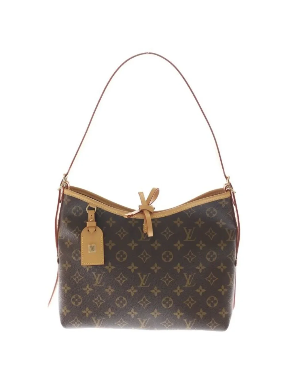 Louis Vuitton Monogram Carryall NM PM Leather Shoulder Bag Brown